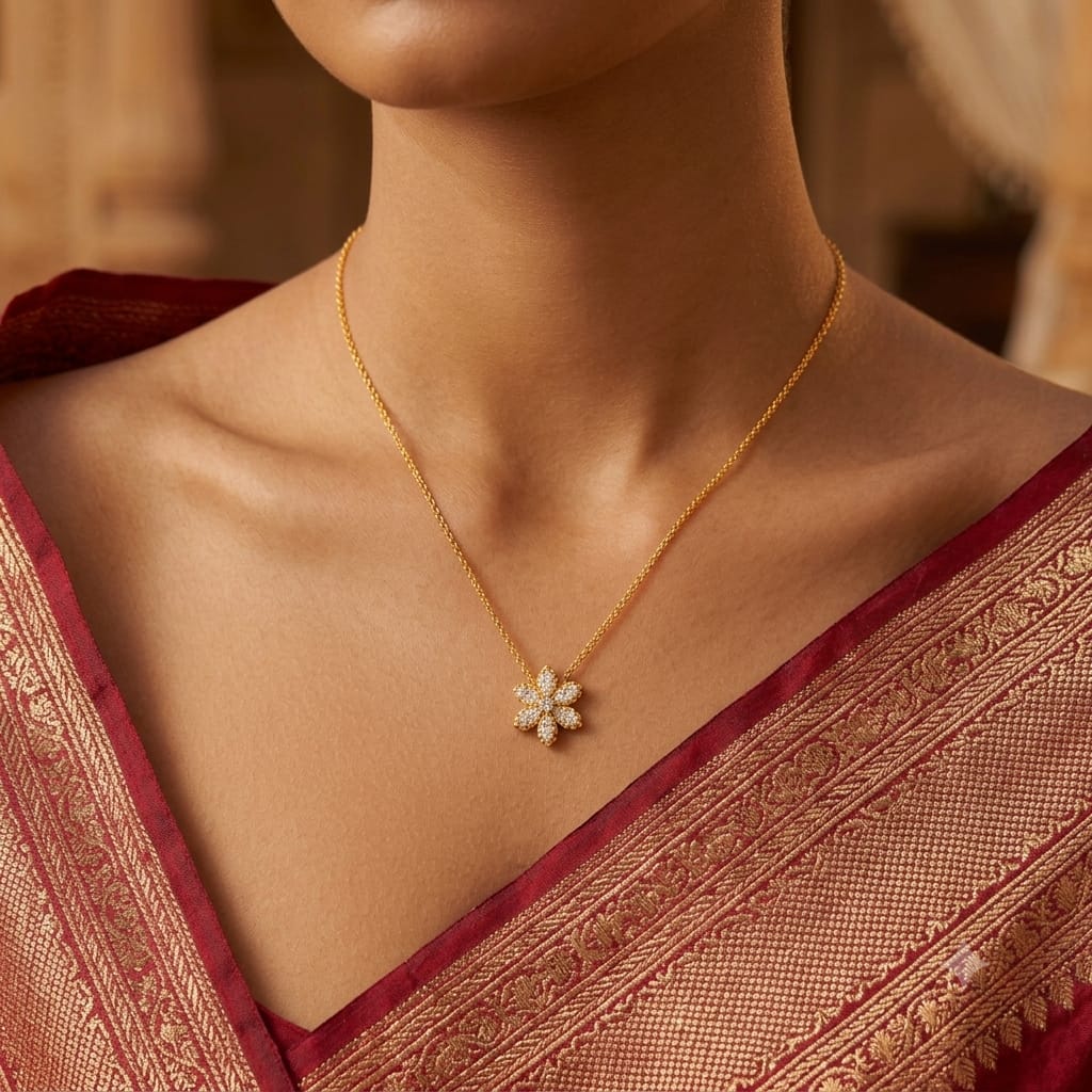 Bloom Crystal Flower Necklace