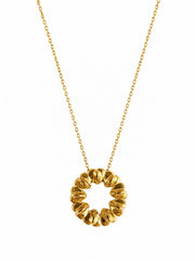 Golden Bloom Pendant Necklace
