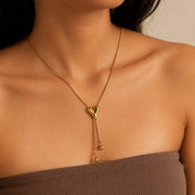 Luxe Heart Tassel Necklace