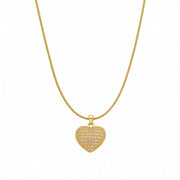 Celeste Pavé Heart Necklace