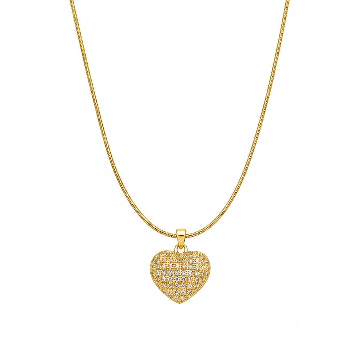 Celeste Pavé Heart Necklace