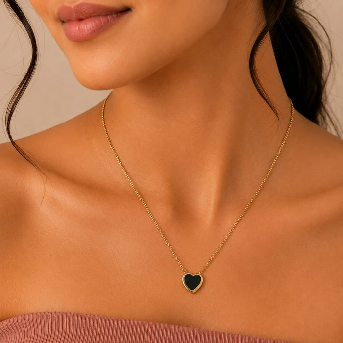 Midnight Heart Pendant Necklace