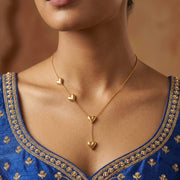 Multi Heart Lariat Gold Necklace for Women