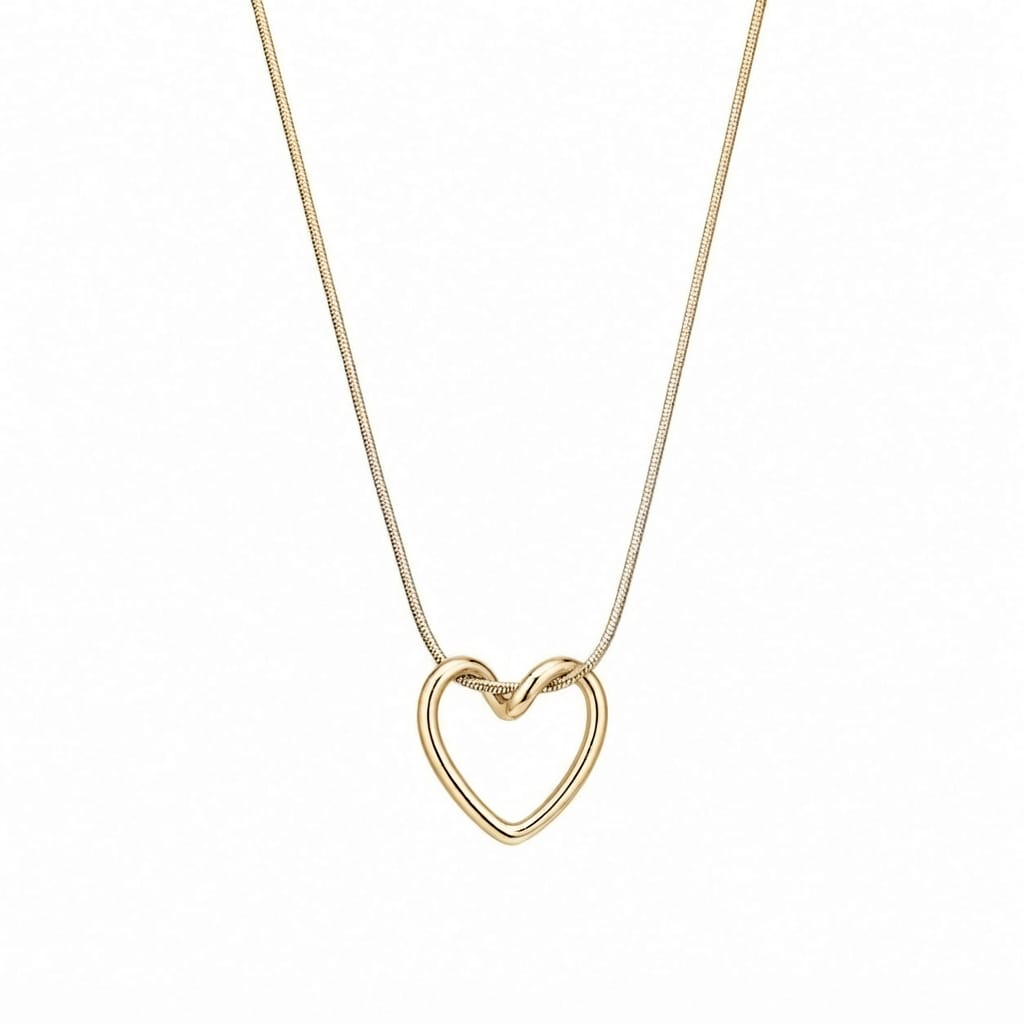 Infinity Hollow Heart Necklace