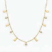 Luna Crystal Bar Necklace