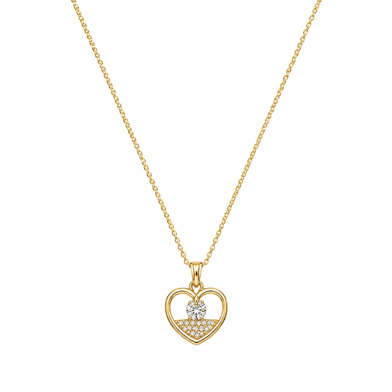 Crystal Heart Pendant Necklace