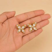 Crystal Butterfly Stud Earrings