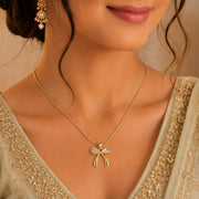 Aurielle Crystal Bow Necklace