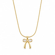 Aurielle Crystal Bow Necklace
