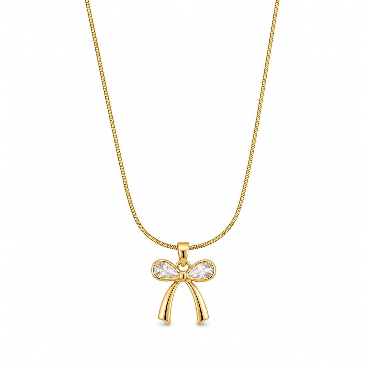 Aurielle Crystal Bow Necklace