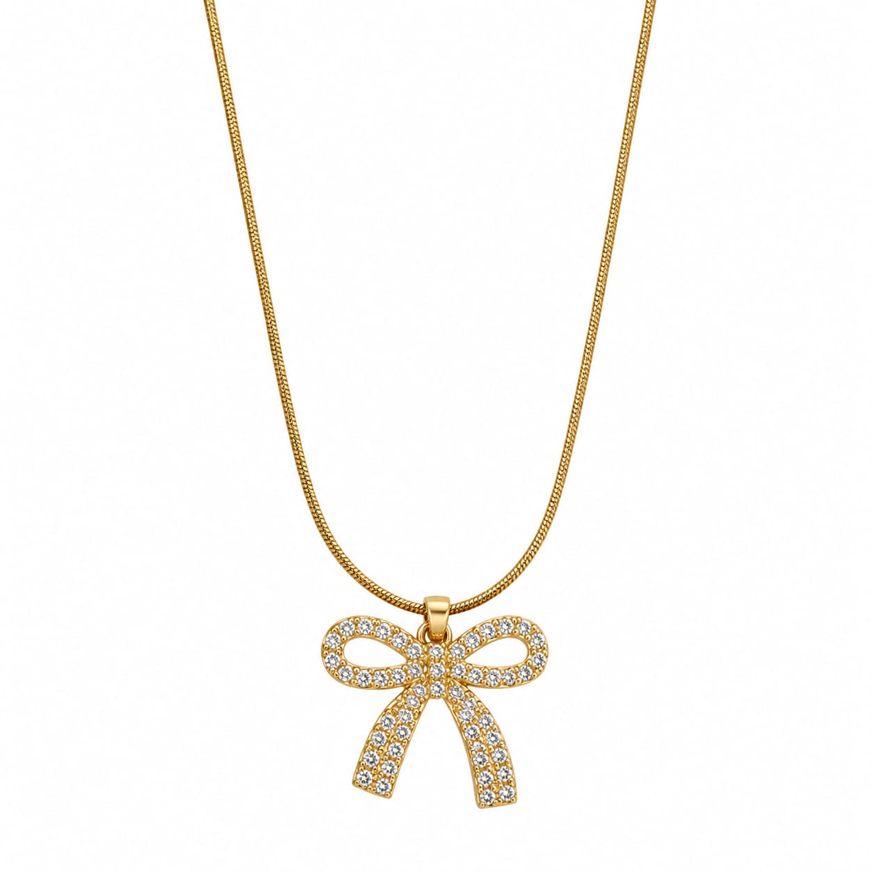 Lunelle Crystal Bow Necklace
