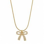 Lunelle Crystal Bow Necklace