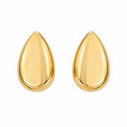 Gold Teardrop Stud Earrings