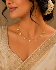 Golden Daisy Charm Necklace