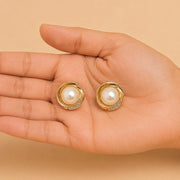 Pearl Round Stud Earrings