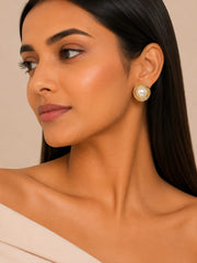 Pearl Round Stud Earrings