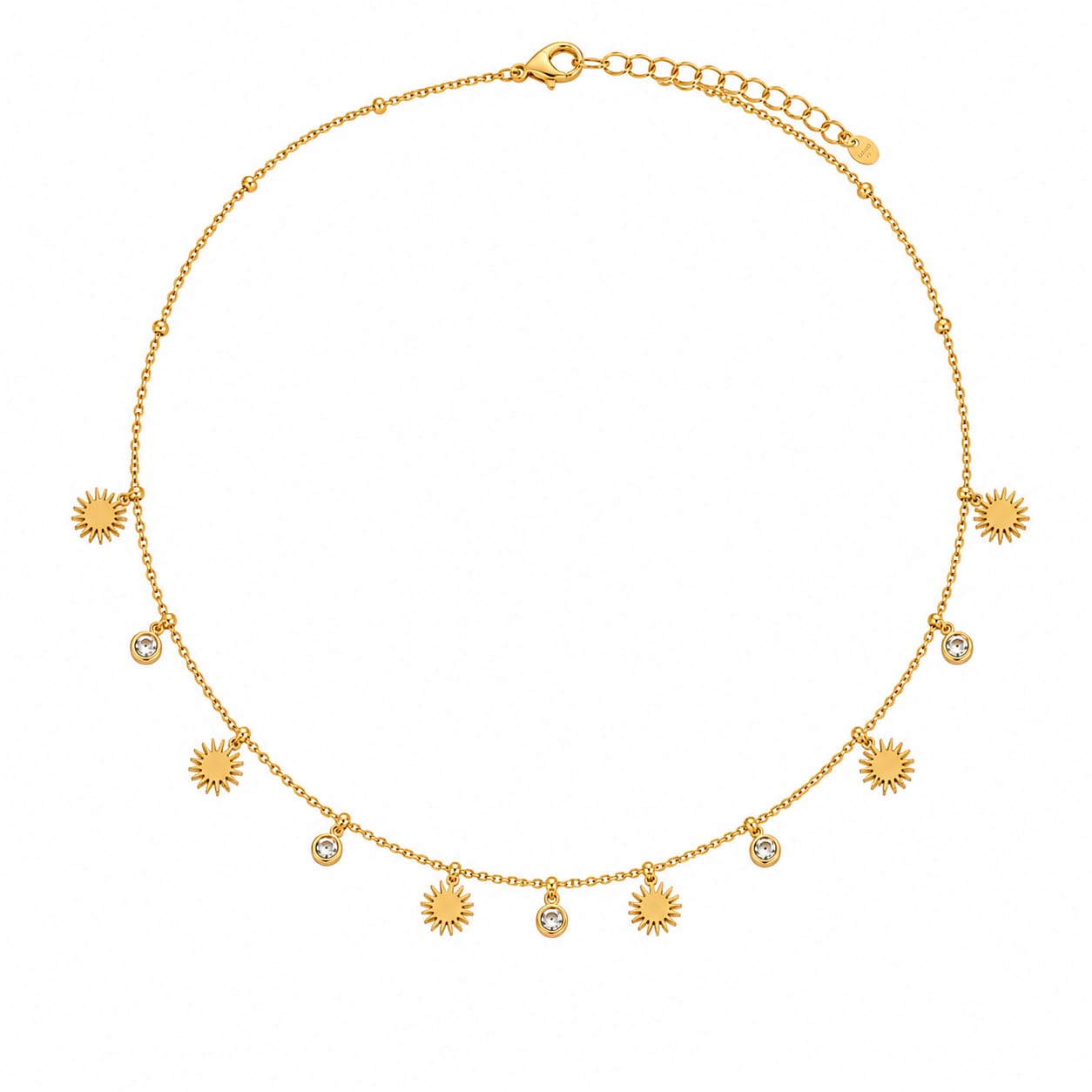 Celestial Sun Charm Necklace