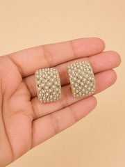 Pearl Cluster Hoop Earrings