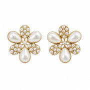 Pearl Flower Statement Earrings