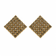 Square Crystal Statement Stud Earrings