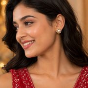 Classic Pearl Halo Stud Earrings