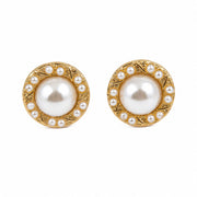 Classic Pearl Halo Stud Earrings