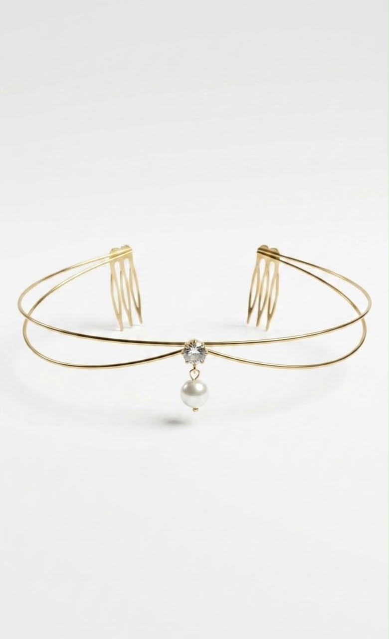 Grace Pearl Hairlet (Silver & Golden)