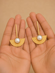 Luna Pearl Arc Earrings