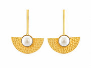 Luna Pearl Arc Earrings