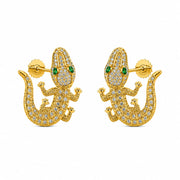 Emerald Crocodile Statement Earrings