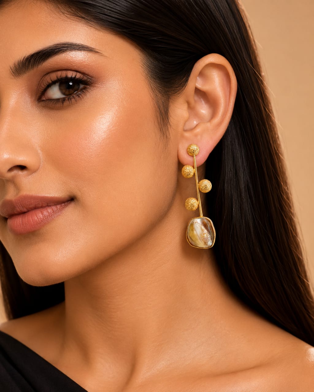 Celeste Marble Drop Earrings