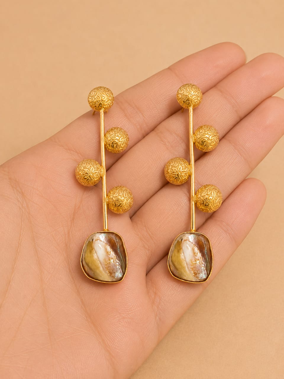 Celeste Marble Drop Earrings
