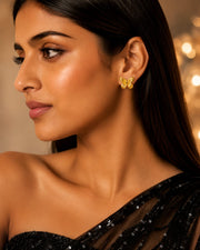 Golden Flutter Butterfly Stud Earrings