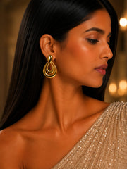 Golden Cascade Drop Earrings
