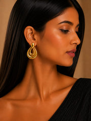Golden Cascade Drop Earrings