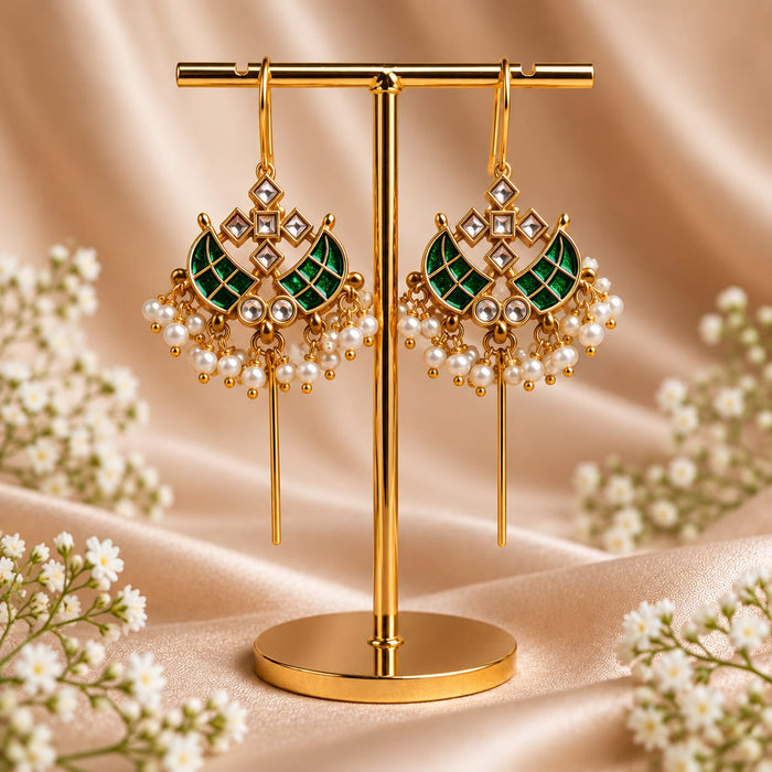 Rajsi Meenakari Kundan Needle Earcuffs