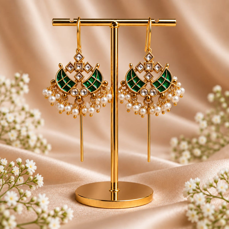 Rajsi Meenakari Kundan Needle Earcuffs