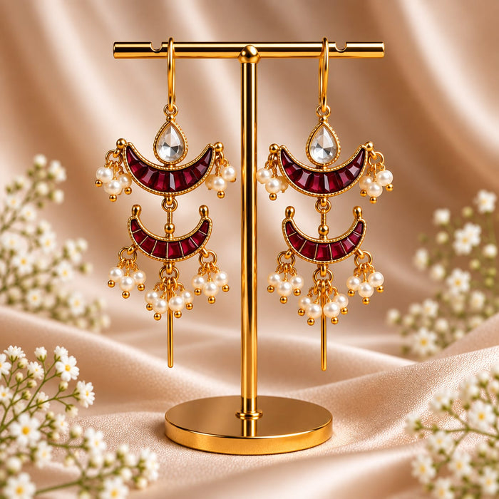 Chandrika Crescent Needle Earcuffs