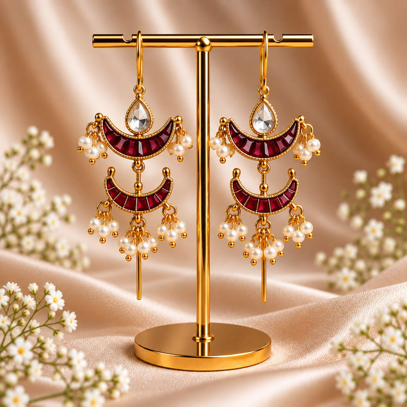 Chandrika Crescent Needle Earcuffs