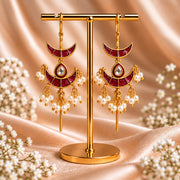 Noorvi Chandbali Needle Earcuffs
