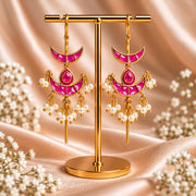 Noorvi Chandbali Needle Earcuffs