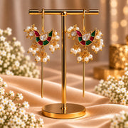 Aarohi Peacock Needle Earcuffs