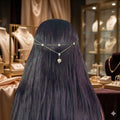 Silver Minimal V stone hairlet
