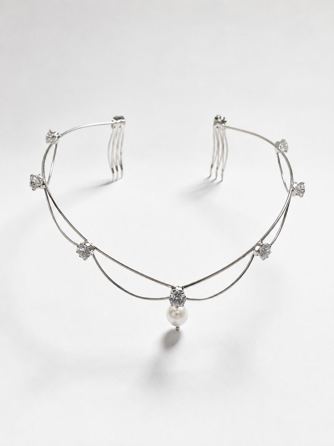 Multi curves Pearl Hairlet (Golden and Silver)