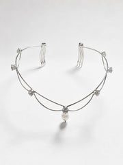 Multi curves Pearl Hairlet (Golden and Silver)