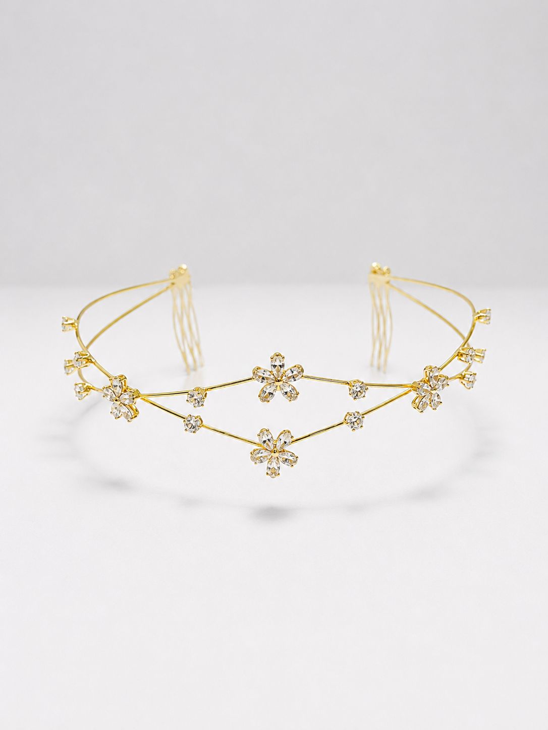 Double flower hairlet (Golden and Silver)
