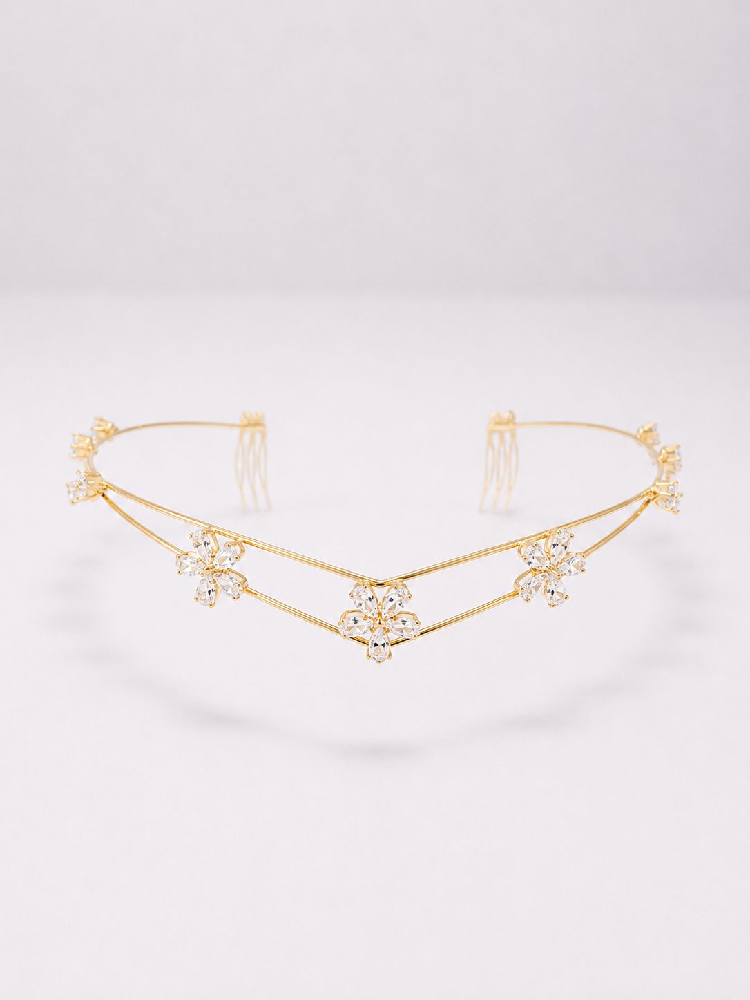 3 flower AD hairlet (Golden and Silver)