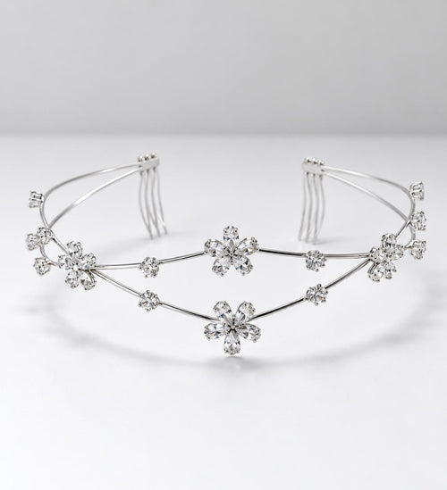 Double flower hairlet (Golden and Silver)