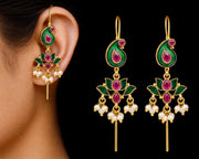 Kashvi Lotus Needle Earcuffs