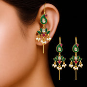 Kashvi Lotus Needle Earcuffs